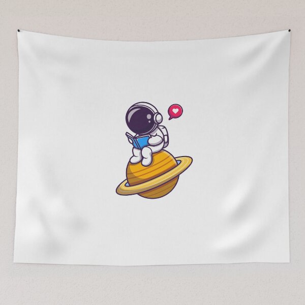 Item preview, An Astronaut Reading a Book on Saturn designed and sold by bestforyouu.