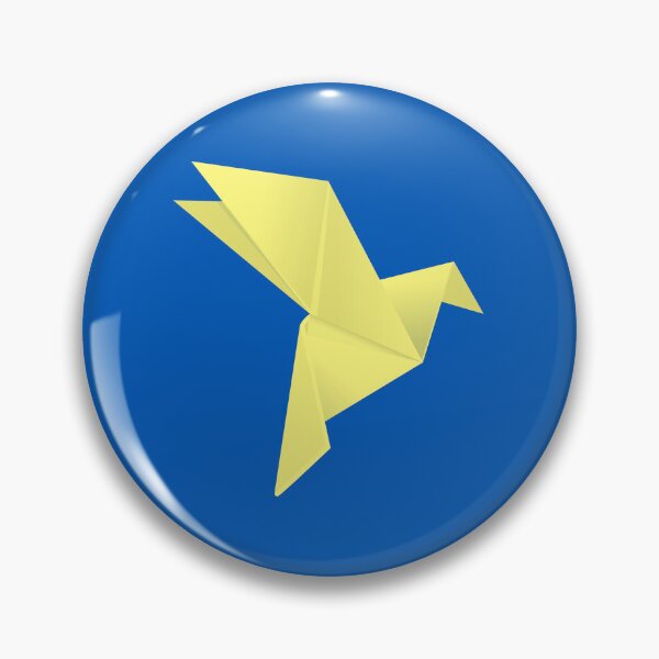 Item preview, PEACE ORIGAMI DOVE UKRAINE FLAG COLOURS designed and sold by w1ckerman.
