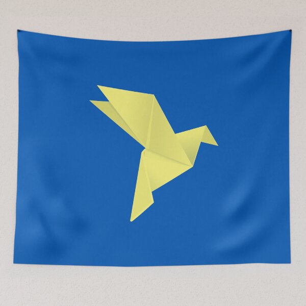 Item preview, PEACE ORIGAMI DOVE UKRAINE FLAG COLOURS designed and sold by w1ckerman.