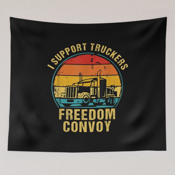 Item preview, I Support Truckers Freedom Convoy Canada Trucker Vintage  designed and sold by doriaali.