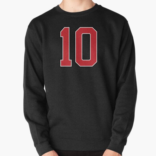 TeeCreations Baseball Number 10 #10 Baseball Shirt Jersey Favorite Player Biggest Fan Pin