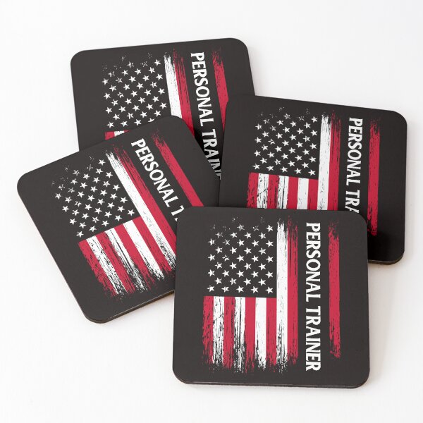 Item preview, US American Flag Personal Trainer Fitness Instructor Workout designed and sold by TomGiantDesigns.