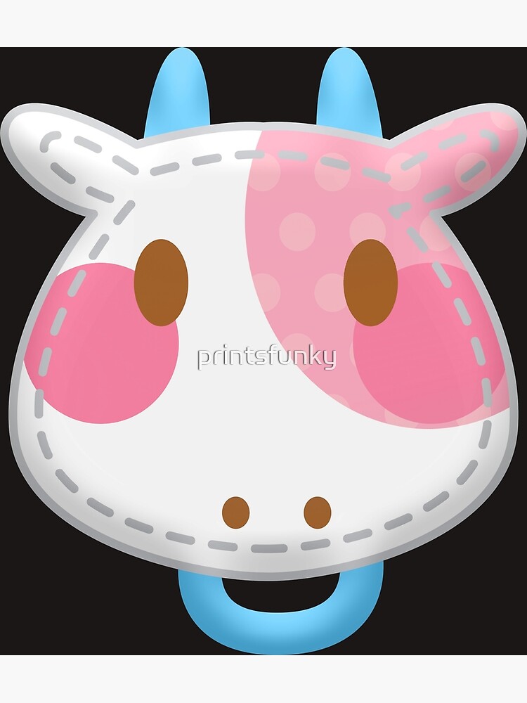 Patched Cow Patched Kawaii Anime Cow Cute Patched Cow Sewed Cow