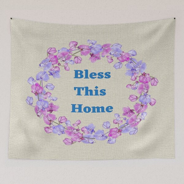 Item preview, Pretty Bless This Home Design Flower Wreath designed and sold by debmund.