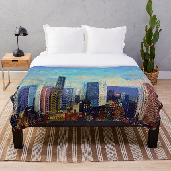 Artikelvorschau, Ölgemälde der Frankfurter Skyline von AI. - US-Stadtbild entworfen und verkauft von AIArtWizard ⭐⭐⭐⭐⭐.
