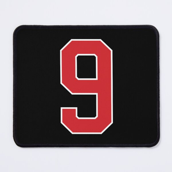 Item preview, Sports Number 9, red black color lucky sport nine designed and sold by ArtIsParty.