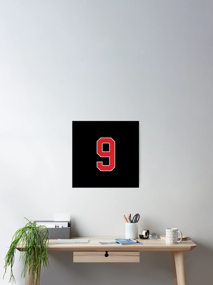 Sports Number 9, red black color lucky sport nine