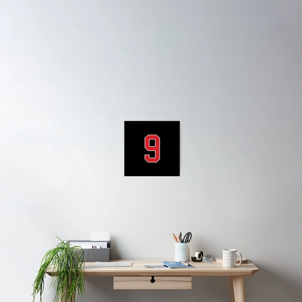 Sports Number 9, red black color lucky sport nine