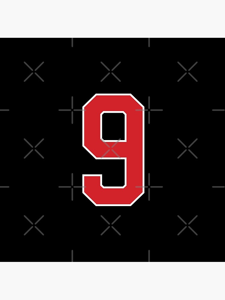 Sports Number 9, red black color lucky sport nine