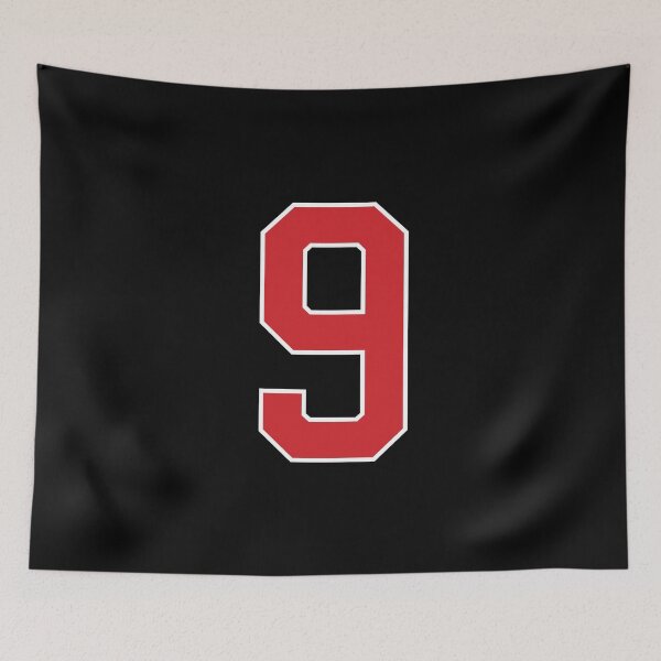 Item preview, Sports Number 9, red black color lucky sport nine designed and sold by ArtIsParty.