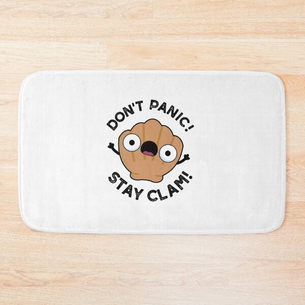 Item preview, Don't Panic Stay Clam Funny Animal Puns  designed and sold by punnybone.