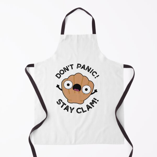 Item preview, Don't Panic Stay Clam Funny Animal Puns designed and sold by punnybone.