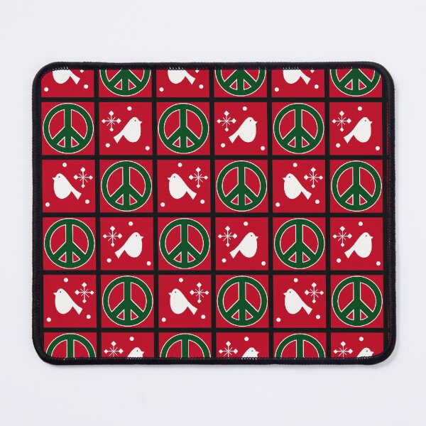 Item preview, Festive chequered peace and bird squares. designed and sold by SandraPDesigns.