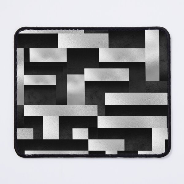 Item preview, Black leather and silver foil geometric designed and sold by IONcreatION.