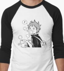 HAIKYUU: Hinata Eating Senpai's Pork Buns Men's Baseball ¾ T-Shirt