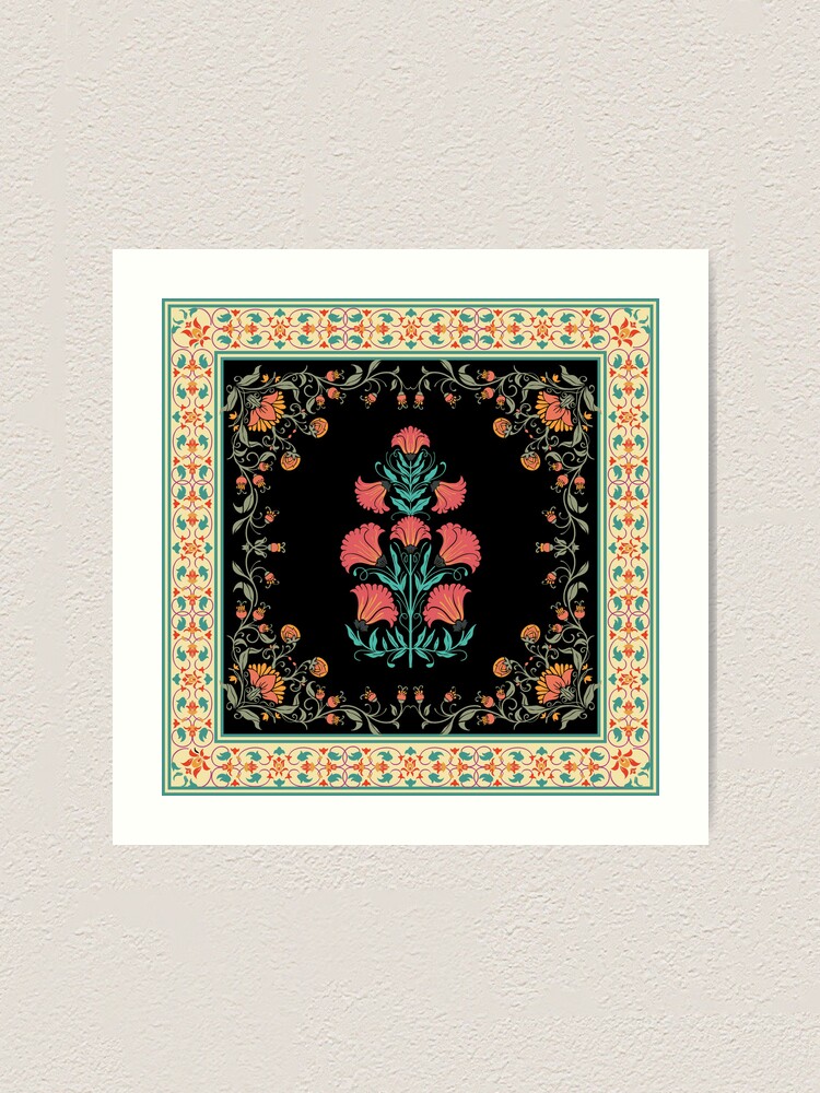 Mughal Empire inspired Floral Motif Pattern 