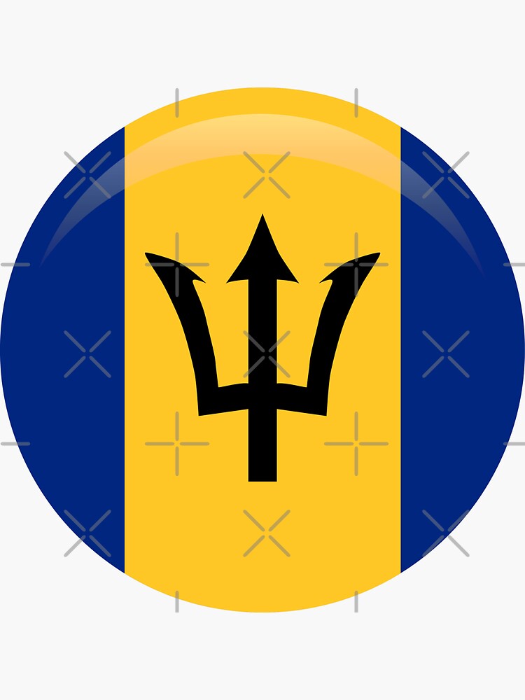 "Trident, Barbados Trident" Sticker for Sale by Fashionxj Redbubble
