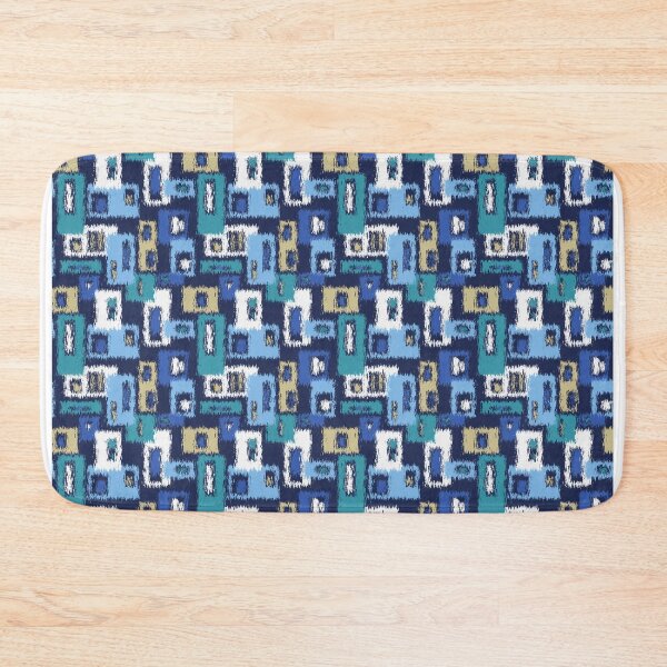 Item preview, Textured squares on dark blue background. designed and sold by SandraPDesigns.