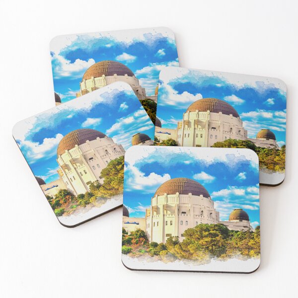 Item preview, Griffith Observatory, Los Angeles - watercolor painting designed and sold by NickoPrints.