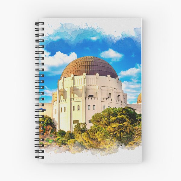 Item preview, Griffith Observatory, Los Angeles - watercolor painting designed and sold by NickoPrints.