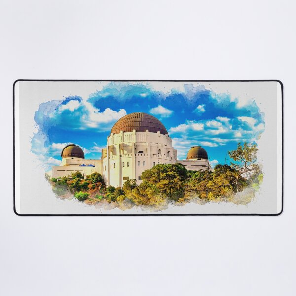 Item preview, Griffith Observatory, Los Angeles - watercolor painting designed and sold by NickoPrints.