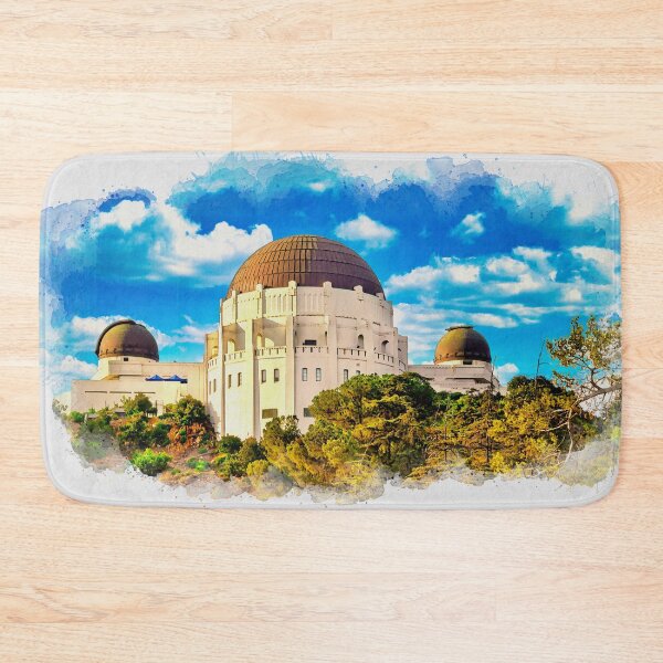 Item preview, Griffith Observatory, Los Angeles - watercolor painting designed and sold by NickoPrints.