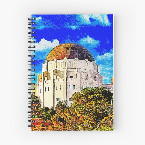 Item preview, Griffith Observatory, Los Angeles - impressionist painting designed and sold by NickoPrints.