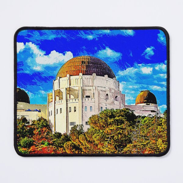 Item preview, Griffith Observatory, Los Angeles - impressionist painting designed and sold by NickoPrints.