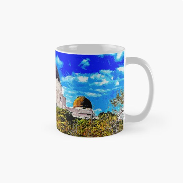 Item preview, Griffith Observatory, Los Angeles - impressionist painting designed and sold by NickoPrints.