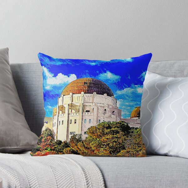 Item preview, Griffith Observatory, Los Angeles - impressionist painting designed and sold by NickoPrints.