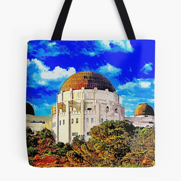 Item preview, Griffith Observatory, Los Angeles - impressionist painting designed and sold by NickoPrints.