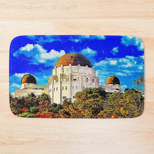 Item preview, Griffith Observatory, Los Angeles - impressionist painting designed and sold by NickoPrints.