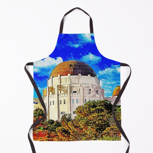 Item preview, Griffith Observatory, Los Angeles - impressionist painting designed and sold by NickoPrints.