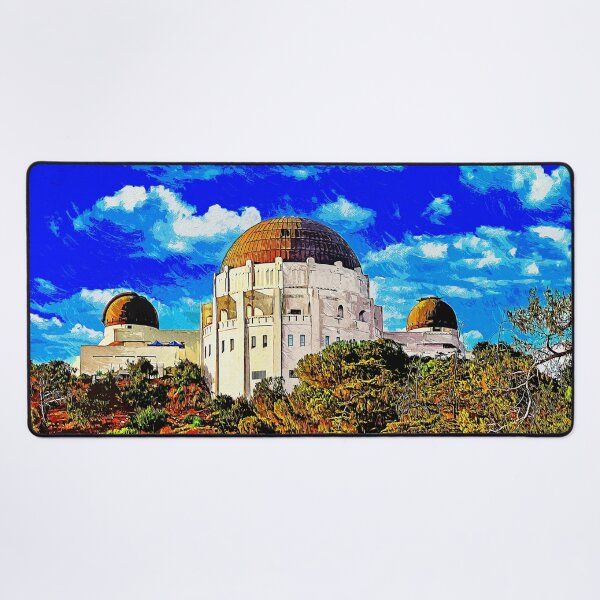 Item preview, Griffith Observatory, Los Angeles - impressionist painting designed and sold by NickoPrints.