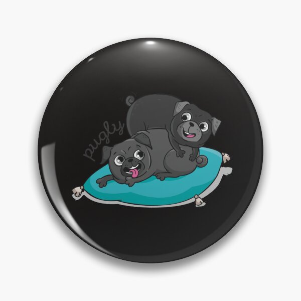 Item preview, "Pugly" Snuggling Pugs Sticker designed and sold by FabianRott.