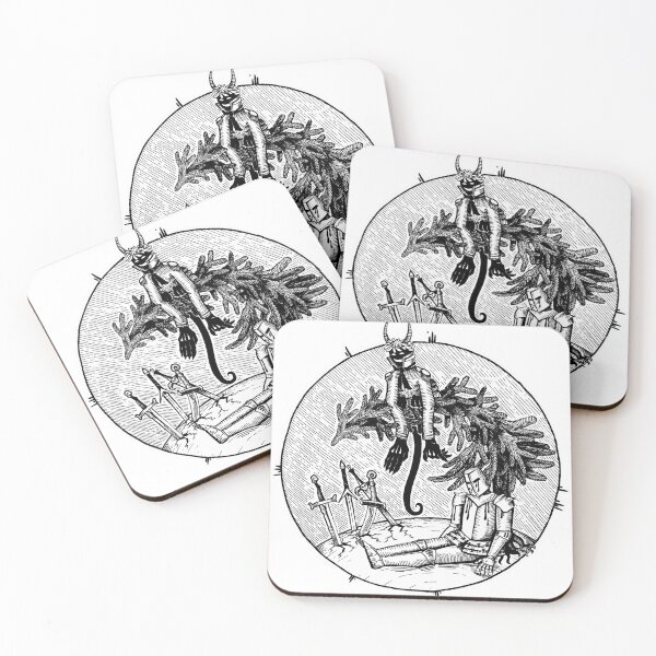 Item preview, a knight and a devil designed and sold by 4-piece-drawing.