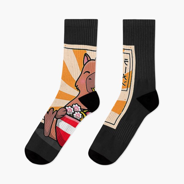Item preview, Cute Capybara Eating Ramen Funny Animal Anime Manga designed and sold by IEatSwans.