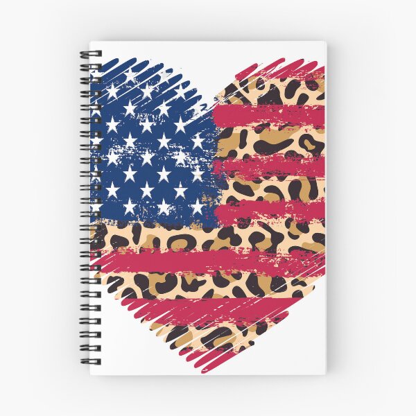 Item preview, Patriotic 4th of July Heart Shaped Leopard Print American Flag  designed and sold by GreenSplash.