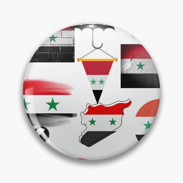 Item preview, Syria National Flag with Green Stars designed and sold by HOPE UP.