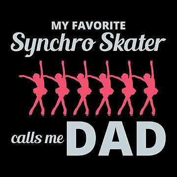 Artwork thumbnail, Synchro Synchronized Figure Skating Dad Fathers day by CuteDesigns1
