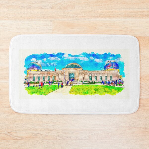 Item preview, Griffith Observatory, Los Angeles - pen sketch and watercolor designed and sold by NickoPrints.