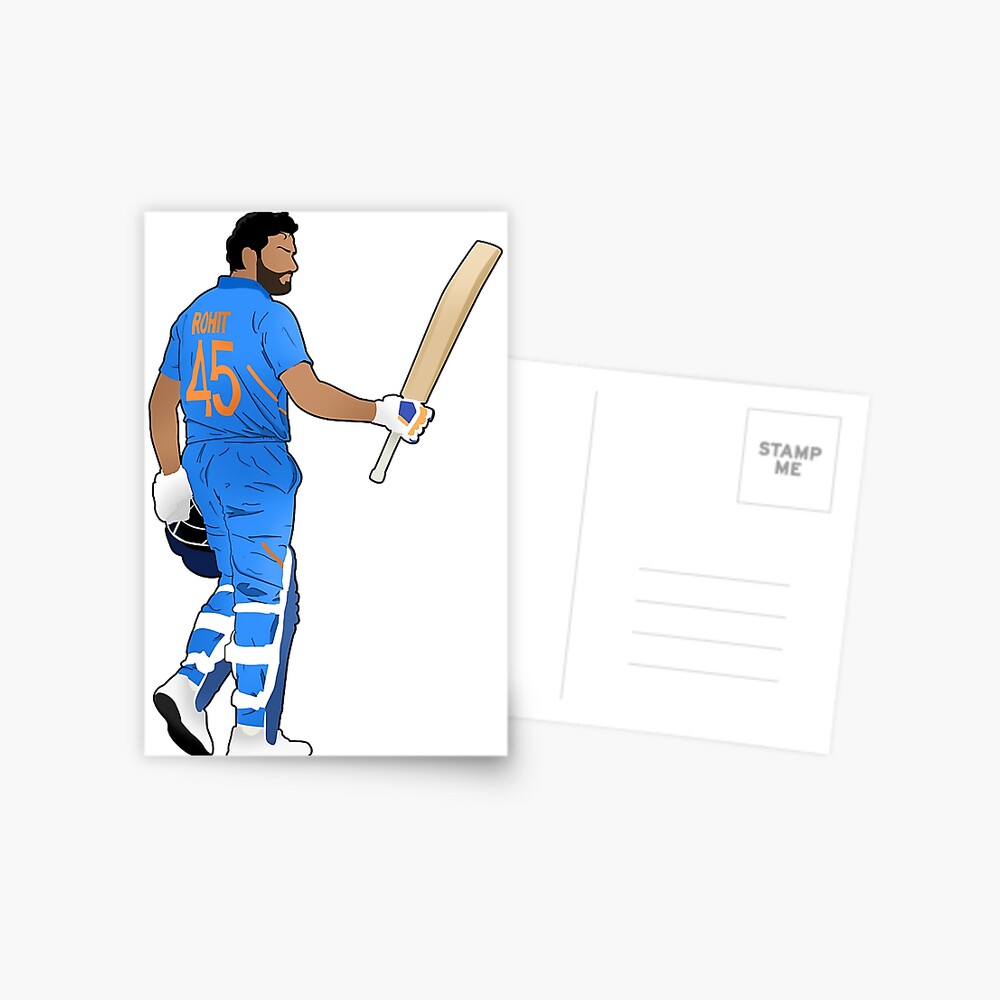 How to draw ROHIT SHARMA Step by Step // full sketch outline tutorial for  beginners ( IPL 2021 MI ) - YouTube