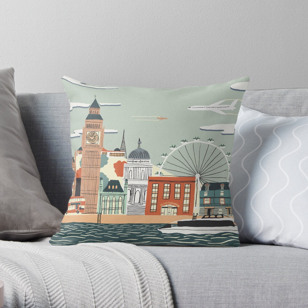 London Throw Pillow