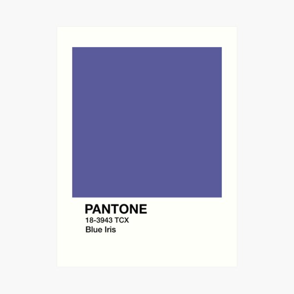 "PANTONE Blue Iris" Art Print by Redbubble