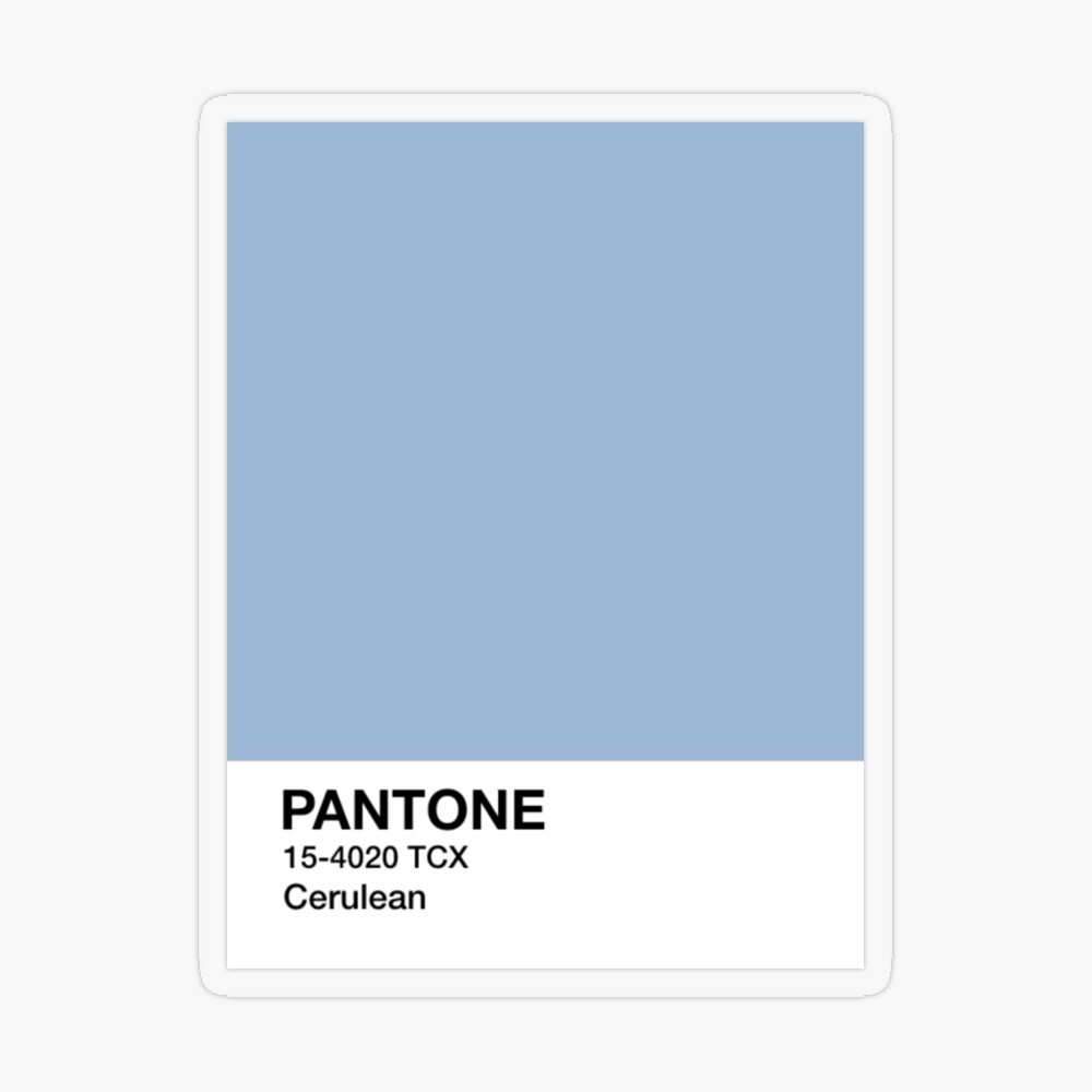 PANTONE Cerulean - Blue Art Board Print for Sale by Mushroom-Gorge