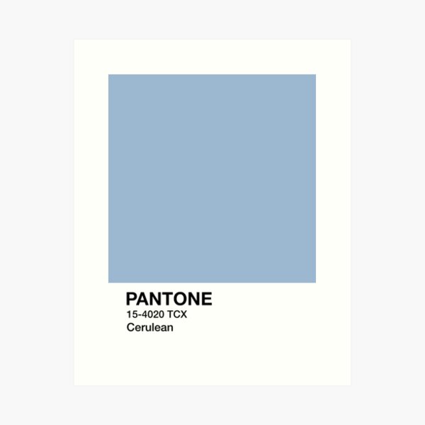 PANTONE Cerulean - Blue Art Print
