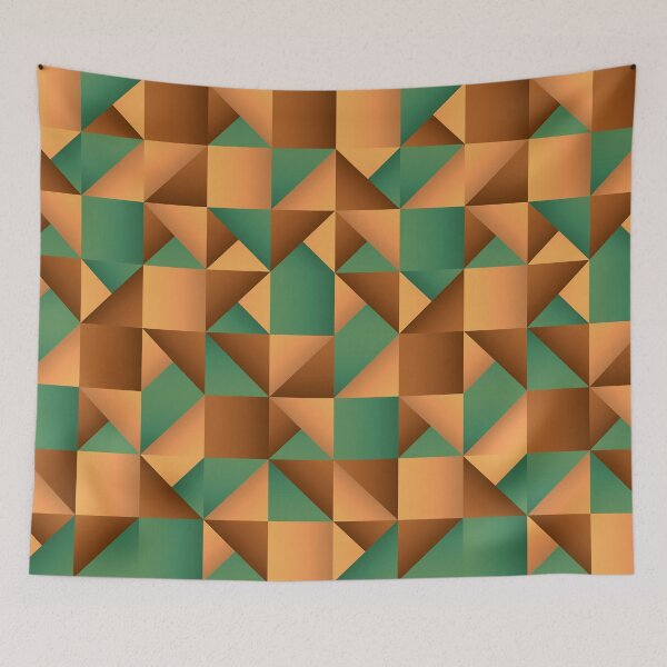 Item preview, Copper and Green Geometric Pattern designed and sold by Blue-Banana.