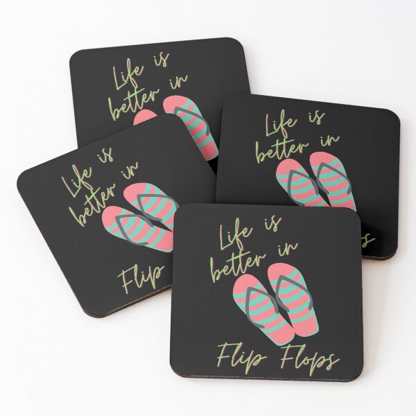 Item preview, Life is Better in Flip Flops Vacation Lake Mood Vibes Flip Floppin Beaches Walking  designed and sold by CarantinedChaos.