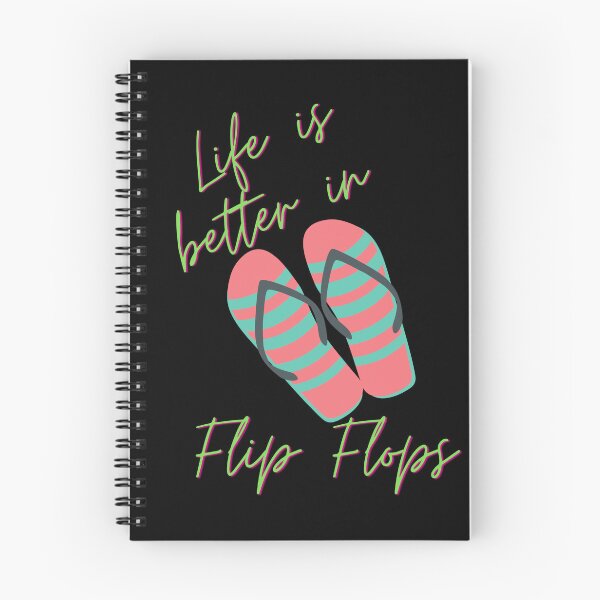 Item preview, Life is Better in Flip Flops Vacation Lake Mood Vibes Flip Floppin Beaches Walking  designed and sold by CarantinedChaos.