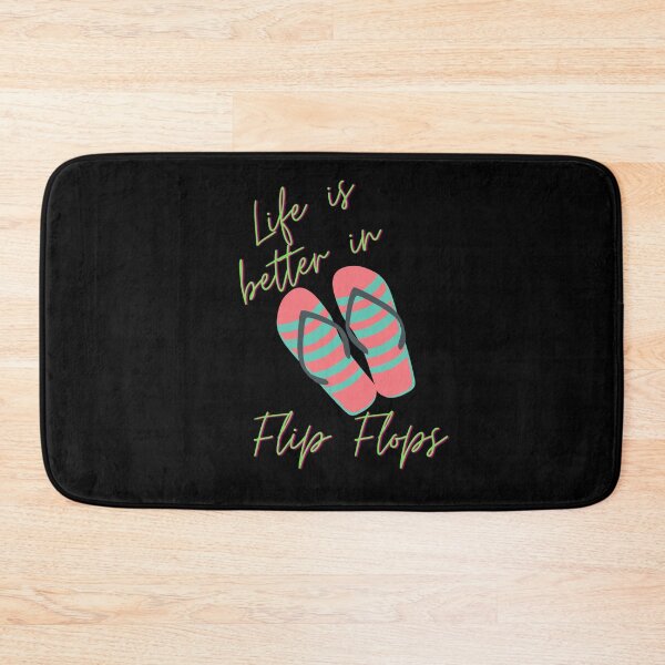 Item preview, Life is Better in Flip Flops Vacation Lake Mood Vibes Flip Floppin Beaches Walking  designed and sold by CarantinedChaos.